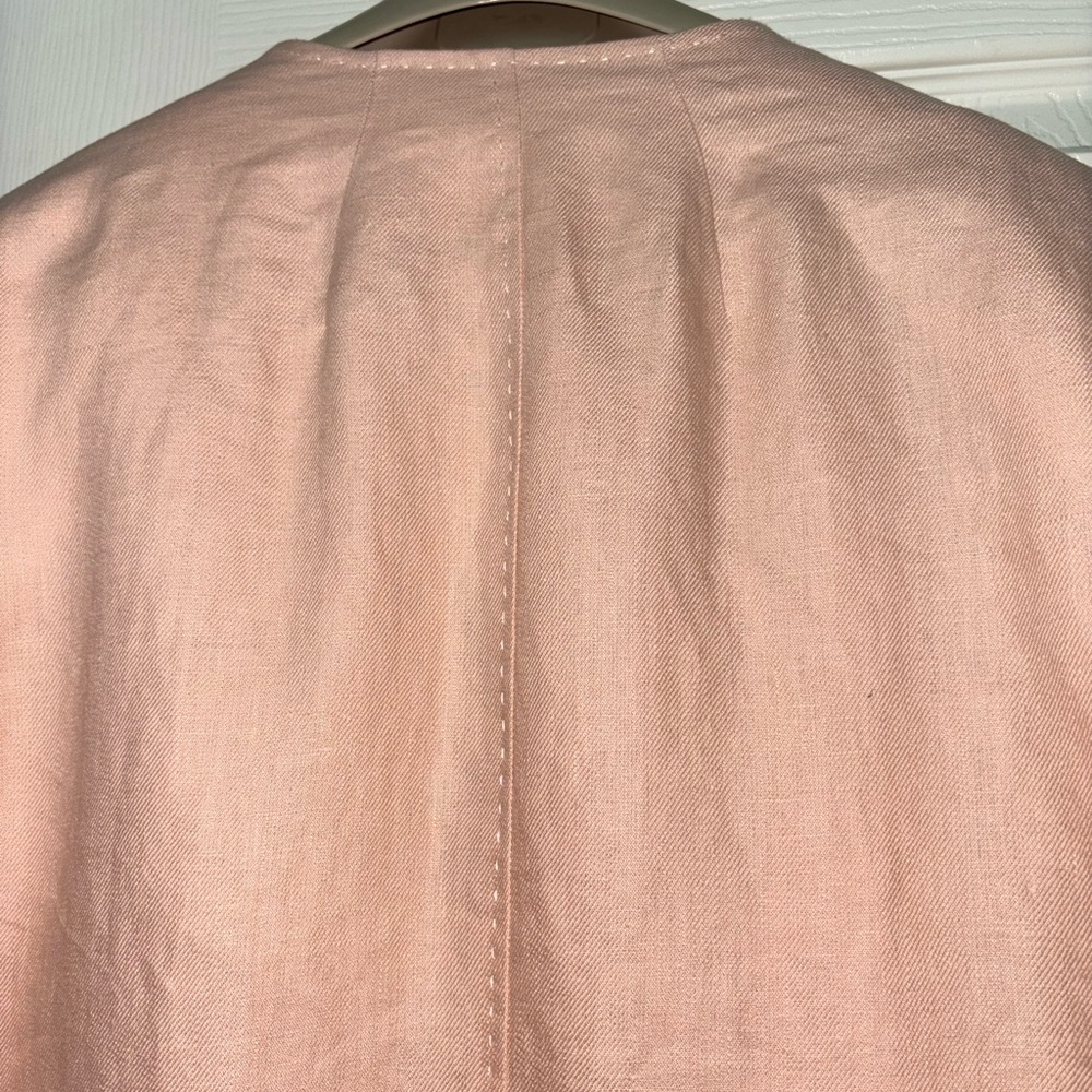 NWT Lafayette 148 New York pink linen open blazer $698 - Picture 5 of 9